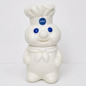 Vintage 1990s Pillsbury Doughboy Talking Giggling Ceramic Cookie Jar Large